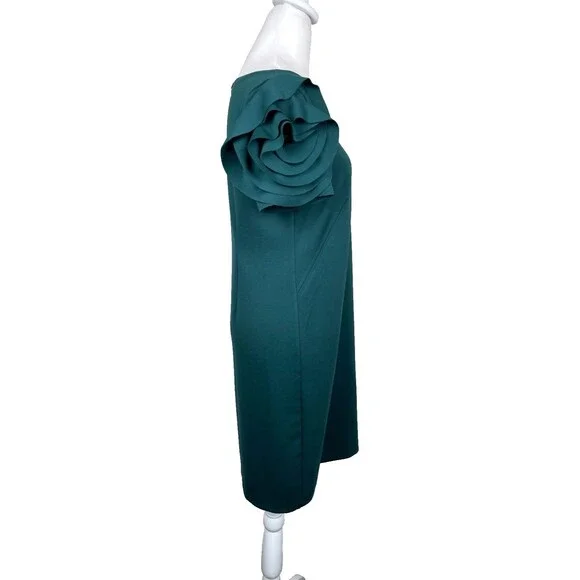 Pietro Brunelli Salisburgo Maternity Dress S Pinewood Green Rosette Sleeve Italy - Picture 6 of 16